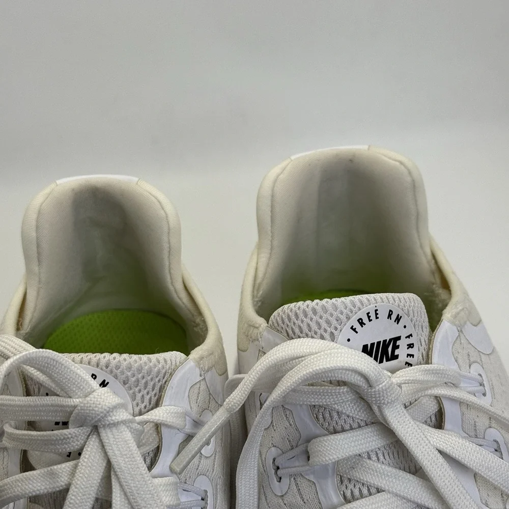 Nike Free‎ RN 2018 Shoes Men's Size 7.5 White Black Running Athletic 942836-100